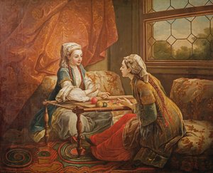 Madame de Pompadour en el papel de adivina de Carle van Loo